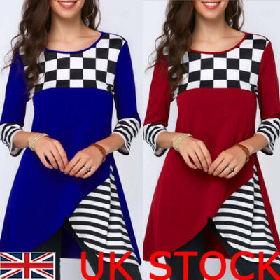 

Fashion Womens Long Sleeve Pullover T Shirt Blouse Casual Loose Tops Shirt 10-18