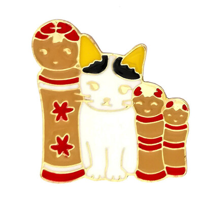 

Attractive fashion Cartoon Cat Enamel Piercing Brooch Pin Collar Badge Corsage Jewelry Fashion Creative Dress Accessories