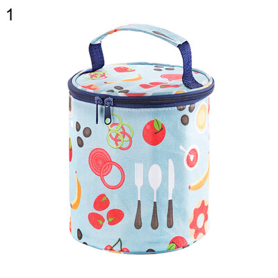 

Portable Cylinder Large Capacity Thermal Insulation Tote Lunch Box Storage Bag