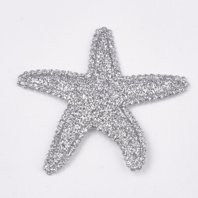 

Glitter PU Patches with Non Woven Fabric Back&Sponge Inside Starfish LightGrey 51x60x3mm