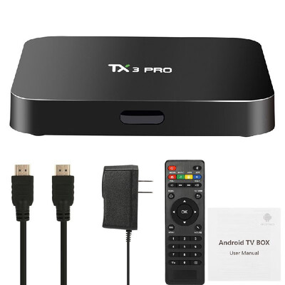 

TX3 PRO Android 71 TV Box Amlogic S905W Quad-core 64bit 1GB 8GB H265 DLNA WiFi & LAN Smart Media Player EU Plug
