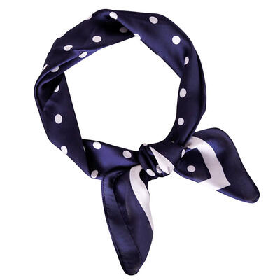 

Korean Women Girls Dot Printing Square Imitate Silk Scarf Kerchief 70x70cm