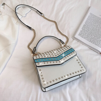 

Elegant Female Tote bag 2019 Fashion New High Quality PU Leather Womens Designer Handbag Diamond Chain Shoulder Messenger bags