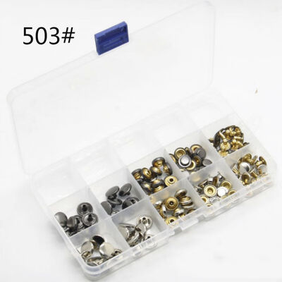 

30 Sets Snap Fasteners Kit 2 Colors Metal Snap Buttons Press Studs with 4 Pieces Fixing Tools for Leather Coat Down Jacket Je