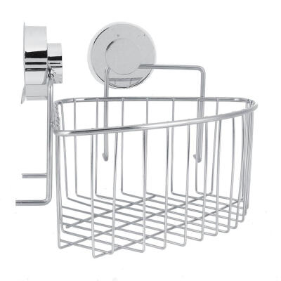 

Greensen Stainless Steel Free Punch Wall Mounted Corner Shelf Organizer Basket with Strong Suction