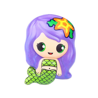 

Siaonvr Cute Mermaid Scented Super Slow Rising Kids Toy Stress Reliever Toy Squeeze Toy