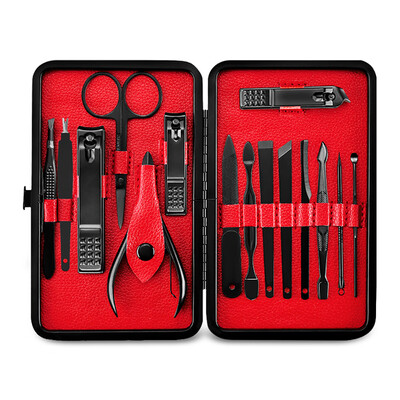 

Toponeto 15Pcs Stainless Steel Nail Clippers Scissors Suit Set Kits Manicure