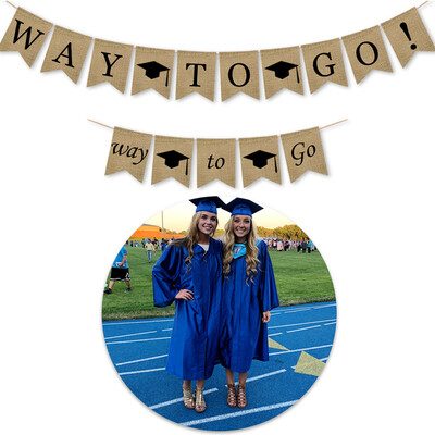 

Gobestart Graduation Bunting Banner Graduation Party Decor Banner Pull Flag