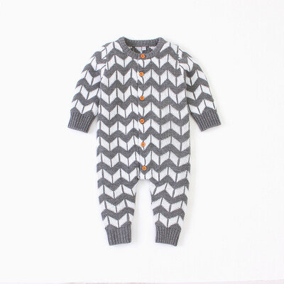 

2019 Fashion Kids Baby Girl Boy Knitted Romper Unisex Kids Long Sleeve Autumn Winter Jumpsuit Knitwear Infant Boys Girls Clothes