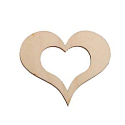 

100pcs Heart Shape Wooden Chip Wedding Photo Shooting Prop Decorations Eco-friendly Ornament