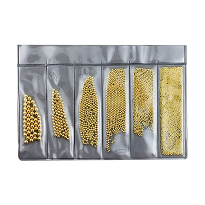 

Toponeto Fashion Nail Art Rhinestones Glitter Steel Bal Tips Mixed 3D Tips DIY Decoration