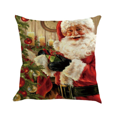 

Siaonvr Christmas Pillow Cover Pillowcases Decorative Sofa Cushion Cover 45x45cm