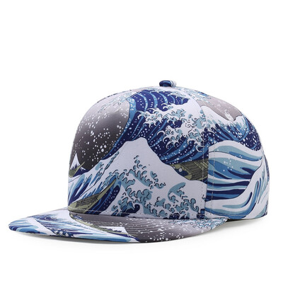 

NUZADA 3D Printing Caps Men Women Couple Hip Hop Cap Spring Summer Autumn High Quality Cotton Material Punk