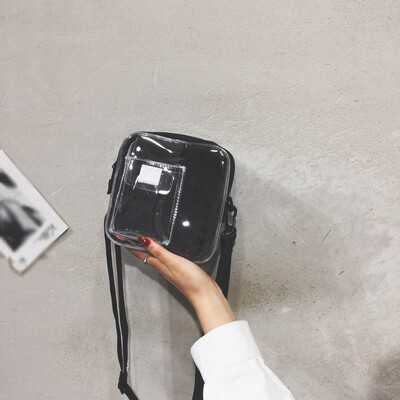 

Tailored Women Bag Wide Shoulder Strap Shoulder Bag Fashion Transparent Messenger Bag