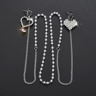

New Top Quality 925 Necklace Silver Pin For Woman Hyperbole Party Chain Necklaces Copper Pearl Stainless Steel Jewelry Necklace