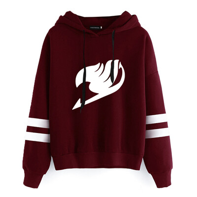 

Herqw61 Womens Anime Fairy Tail Fans Hoodie Cosplay Gift Striped Long Sleeve Sweatshirt
