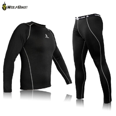 

Mens Cycling Jersey Shirt Bike Bicycle Baselayer Underwear Long Sleeve Winter Sports Clothes