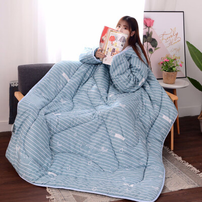 

Toponeto Winter Lazy Quilt With Sleeves Quilt Winter Warm Thickened Washed Quilt Blanket