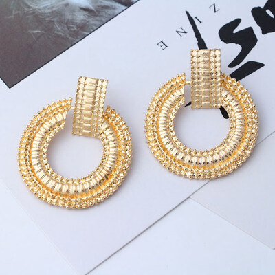 

54 Styles To Choose Fashion Statement Metal Geometric For Women Boho Dangle Gold Earrings Modern Jewelry