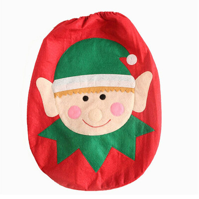 

1x Fashion Christmas Elf Toilet Seat Cover Rug Bathroom Set Xmax Home Decoration