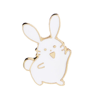 

New Style Cute White Rabbits Brooch Pins Fashion Jewelry Wholesale