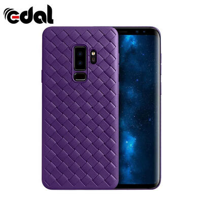 

For Samsung Galaxy S9 Super Soft Phone Case Luxury Grid Weaving Cases For Galaxy S9 Plus Cover Silicone Accessories