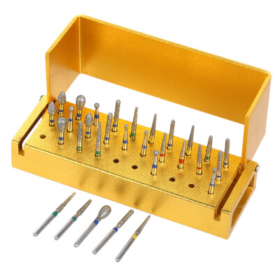 

Dental Diamond Burs Drill DisinfectionHigh Speed Handpiece Holder 1 Dental Set 30pcs