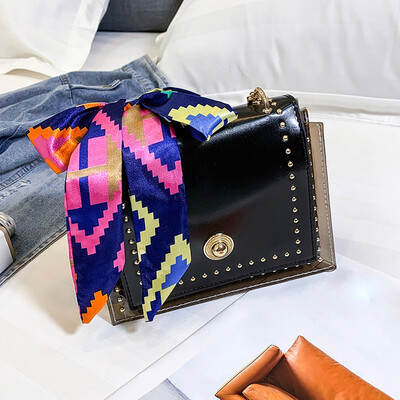 

Tailored Fashion Lady Retro Silk Scarf Translucent Versatile Shoulder Bag Messenger Bag