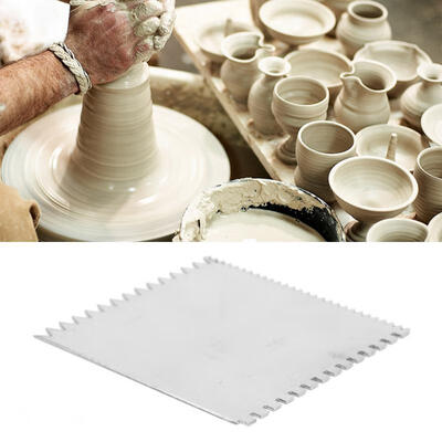 

Greensen Stainless Steel Clay Scraper Ceramic Pottery Carving Sculpture Spatula Tool with Tooth