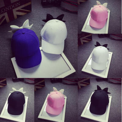 

US Women Girls Bowknot Baseball Sports Cap Snapback Hat Hip-Hop Adjustable Caps