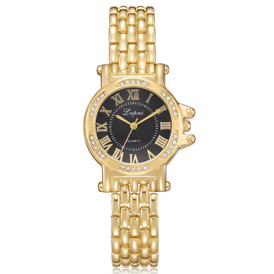 

High-end fashion diamond Roman numerals bracelet watch quality trend brand ladies steel belt watch