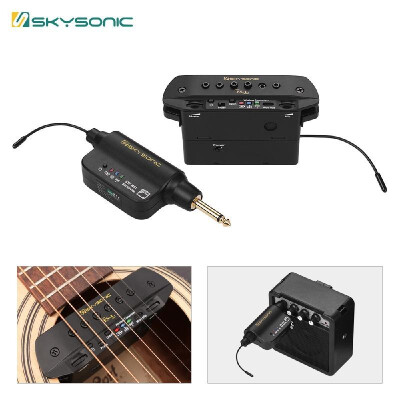 

SKYSONIC FS-1 UHF Guitar Wireless Soundhole Pickup with Transmitter Receiver Magnetic Microphone Dual Pickup System Max30M Tran