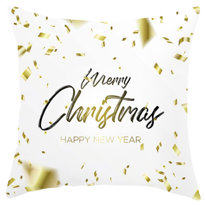 

Tailored Merry Christmas Short Plush Pillowcase Sofa Pad Set Home Decoration 18x18 Inch