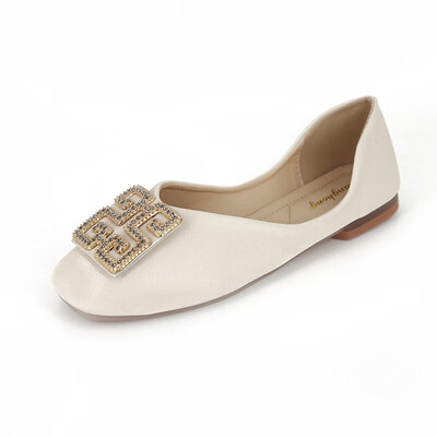 

Single-shoe girl summer Korean version of small k gentle shoes fairy hundred small mouth late shoes flat-bottomed bean shoes