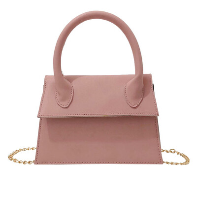 

Small Totes Big Handle Designer Shoulder Bag Solid Vintage Handbag Women Chain Crossbody Bags Bolsa Feminina T2G