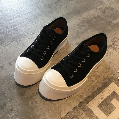 

Womens Shoes New Autumn Shoes Korean Edition Increased Thick-soled Small White Shoes Girls Student Ins Tidal Canvas Shoes