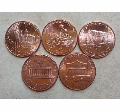 

5 PCS Set Coin Of USA Lincoln 1 Cent