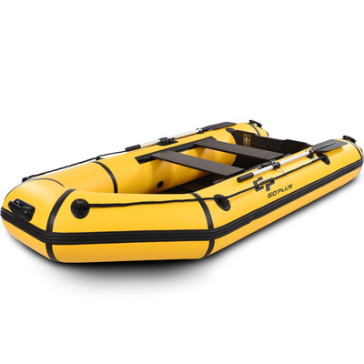 

Goplus 4-Person 10 ft Inflatable Dinghy Boat for Rafting Water Sports-Yellow