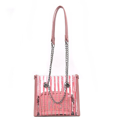

Tailored Fashion Transparent Jelly Package 2019 Summer New Woman Simple Shoulder Bag