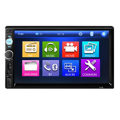

7010B 7 inch Bluetooth V20 TFT Screen Car Audio Stereo MP5 Player 12V Auto Video Support AUX FM USB SD MMC Remote Control