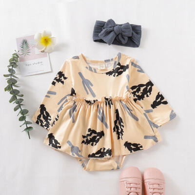 

Newborn Infant Baby Girl Romper Jumpsuit Bodysuit Headband Dress Clothes Outfits