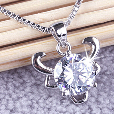 

New Elegent 12 Twelve Constellations Necklace Pendant Jewelry Crystal Charm Zodiac Necklace Pendant