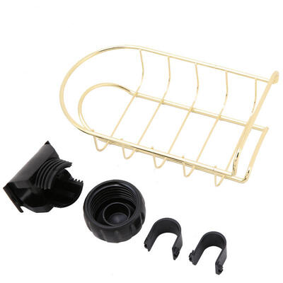 

Greensen Drain Rack Faucet Shelf Pool Rag Gold Wrought Iron Frame Soap Cloth Drain Rack
