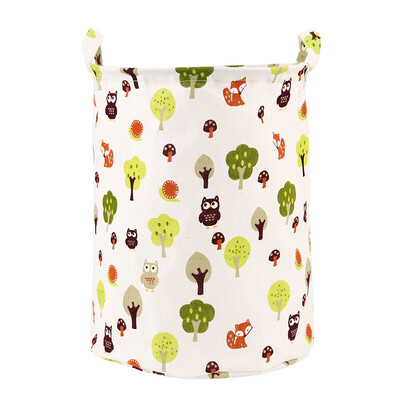 

Laundry Basket Washing Cloth Cartoon Organizer Folding Canvas Storage Bag Nice