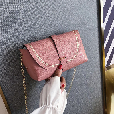 

Fashion simple sewing thread chain shoulder bag female 2019 new casual wild temperament belt decorative Messenger bag
