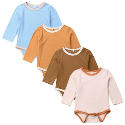 

Newborn Baby Boys Girls Long Sleeve Romper Jumpsuit Bodysuit Outfits Clothes AU