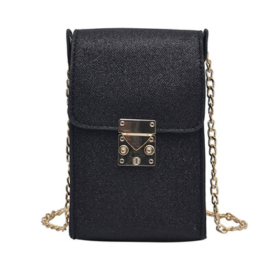 

Fashion Women Solid Color Faux Leather Crossbody Shoulder Bag Phone Holder Pouch