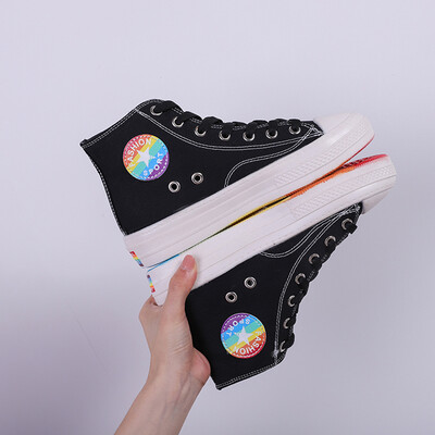 

High-top canvas shoes Korean version of female students summer ulzzng tide Hong Kong Manwei graffiti shoes