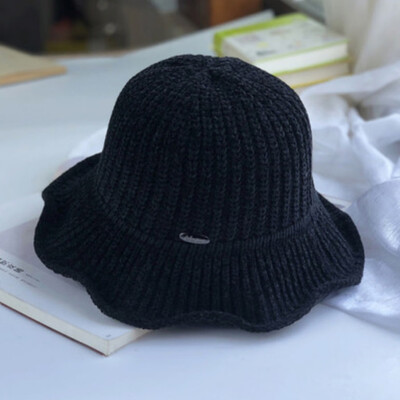 

Tailored Fashion Women Casual Chenille Thermal Woolen Hat Knitted Hat Bucket Hat Sun Cap