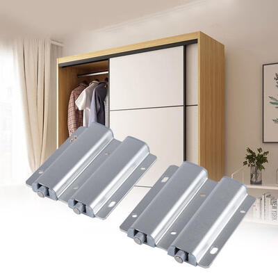 

Greensen 2Pcs Cupboard Cabinet Drawer Closet Door Latch Push to Open System Damper Silver Color
